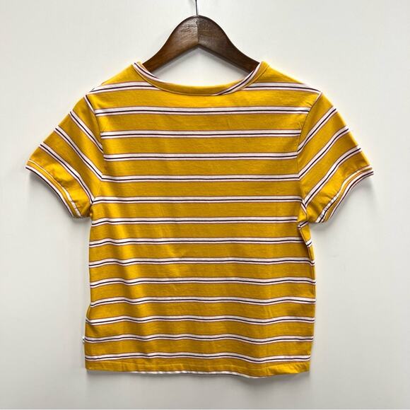 Roxy Yellow Stripe Baby Tee - Picture 3 of 4